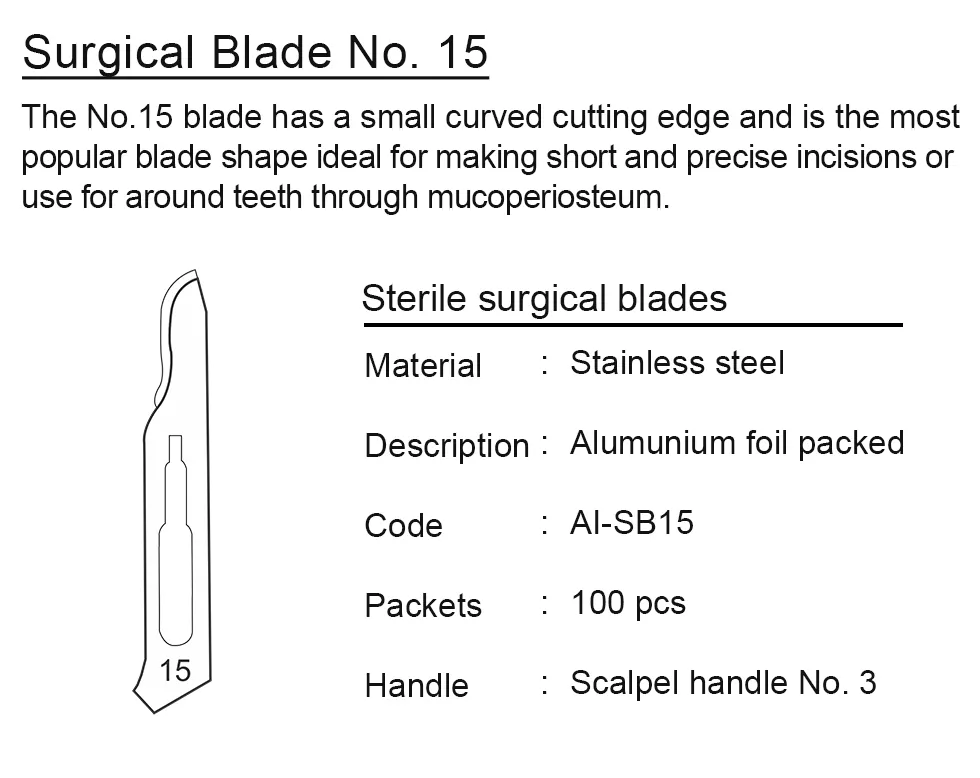 Blade No.15 | Blade | DENTALKU.COM